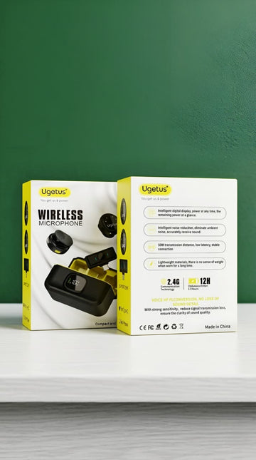 UGETUS DUAL WIRELESS MICROPHONE